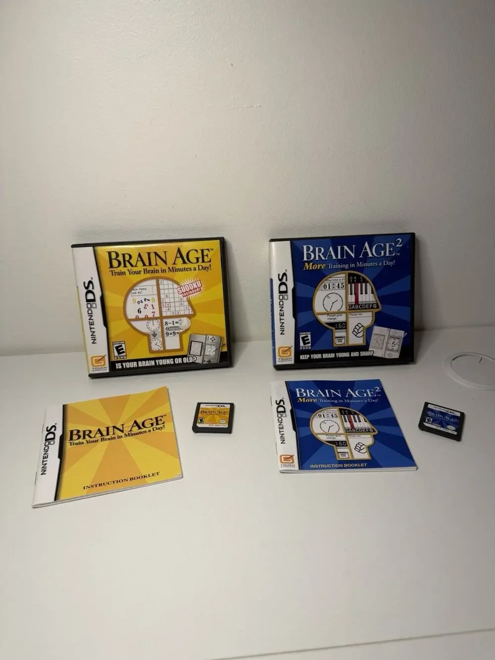 Brain Age 1 & 2 Bundle Lot Nintendo DS CIB Complete W All Inserts Very Clean EUC